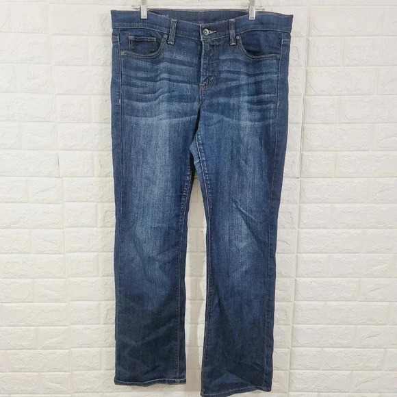 JCP Women's Super Soft Premium Denim Curvy Bootcut Jeans Blue Size 33/16 - Picture 2 of 8